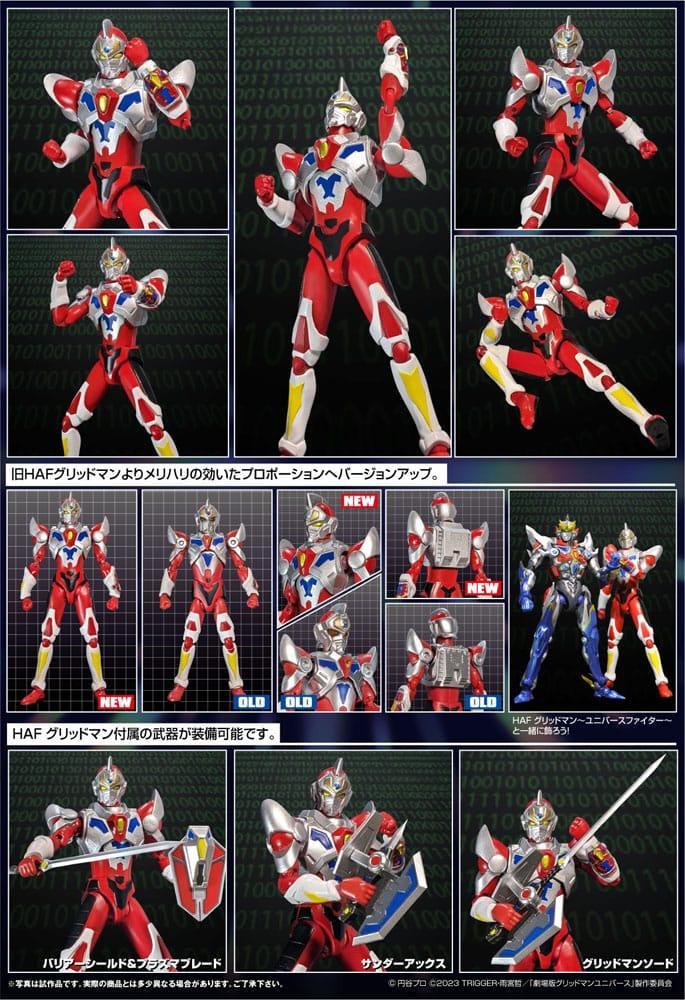 Gridman Universe HAF Actionfigur - 17 cm i Animation Stil Evolution Toy