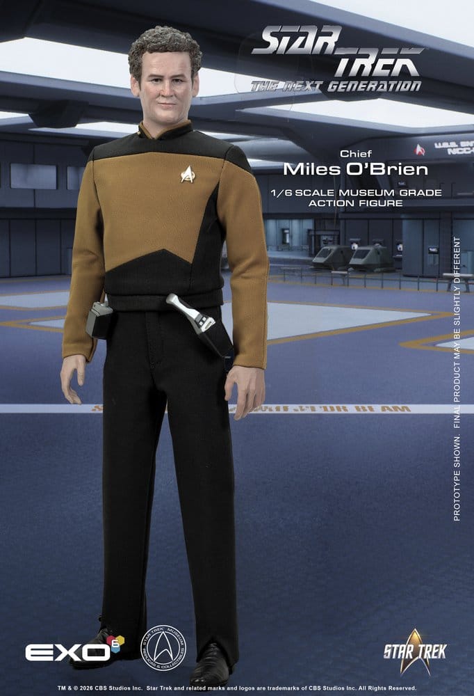 Star Trek: The Next Generation Actionfigur i skala 1/6, Chief Miles O'Brien med Transportörskonsol, 30 cm