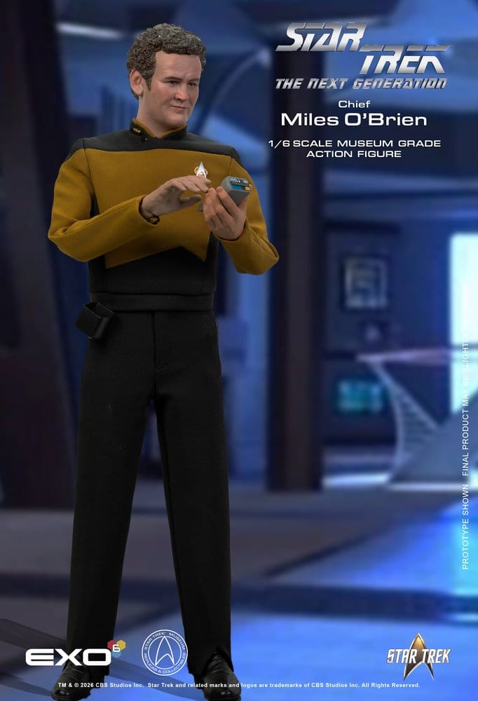 Star Trek: The Next Generation Actionfigur i skala 1/6, Chief Miles O'Brien med Transportörskonsol, 30 cm