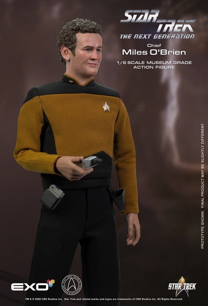 Star Trek: The Next Generation Actionfigur i skala 1/6, Chief Miles O'Brien med Transportörskonsol, 30 cm