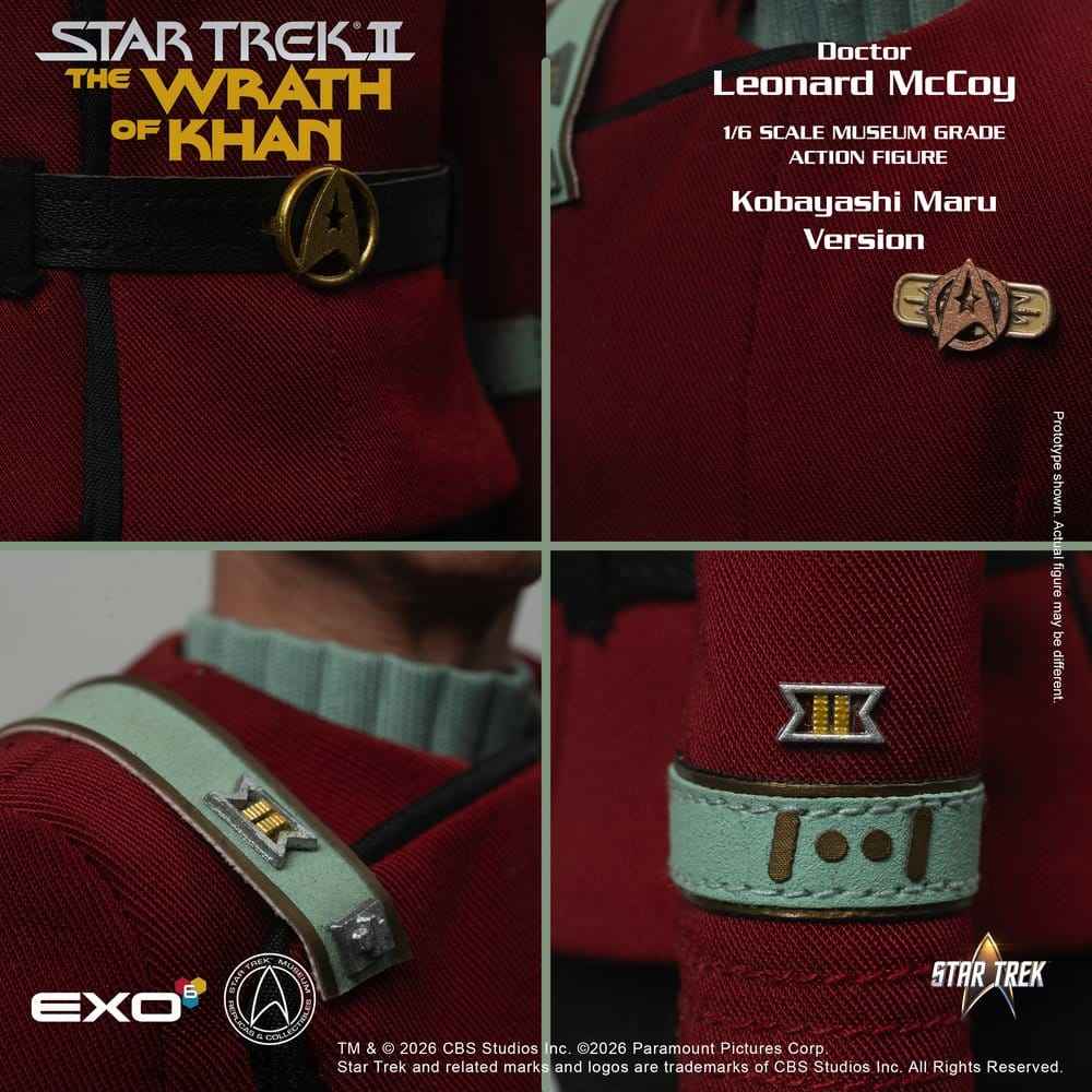 Star Trek II: The Vrede från Khan Actionfigur 1/6 Dr. Leonard McCoy Kobayashi Maru-version 30 cm