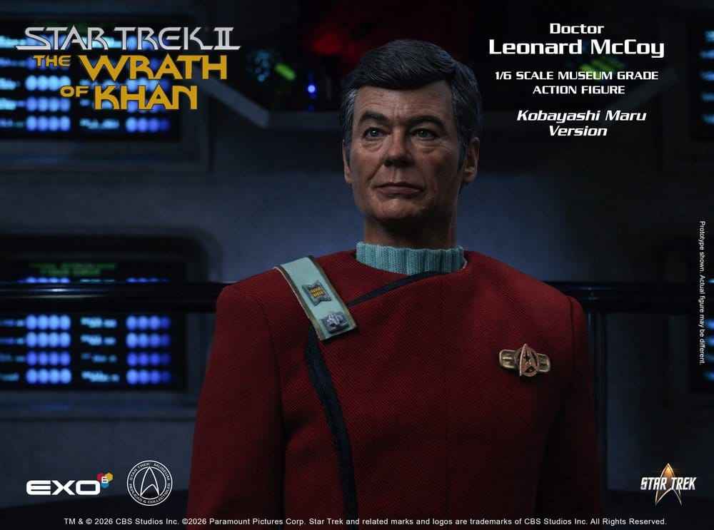 Star Trek II: The Vrede från Khan Actionfigur 1/6 Dr. Leonard McCoy Kobayashi Maru-version 30 cm