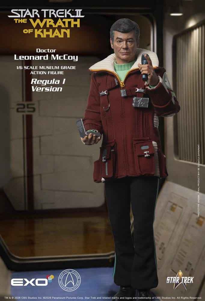 Star Trek II: The Wrath of Khan Actionfigur 1/6 Dr. Leonard McCoy Regula I-version 30 cm