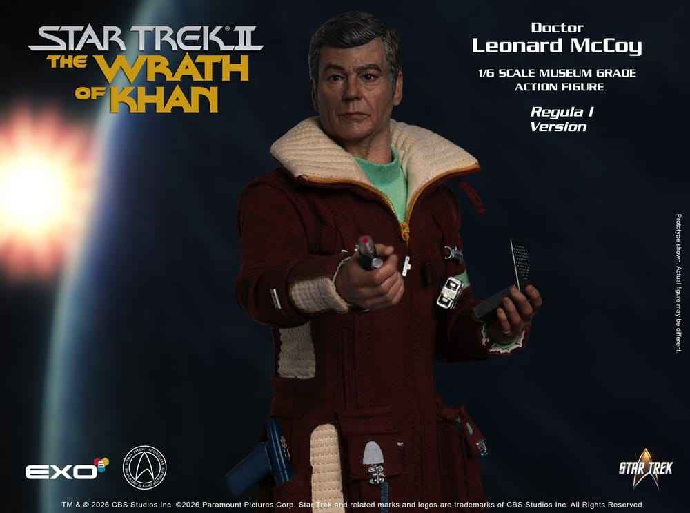 Star Trek II: The Wrath of Khan Actionfigur 1/6 Dr. Leonard McCoy Regula I-version 30 cm