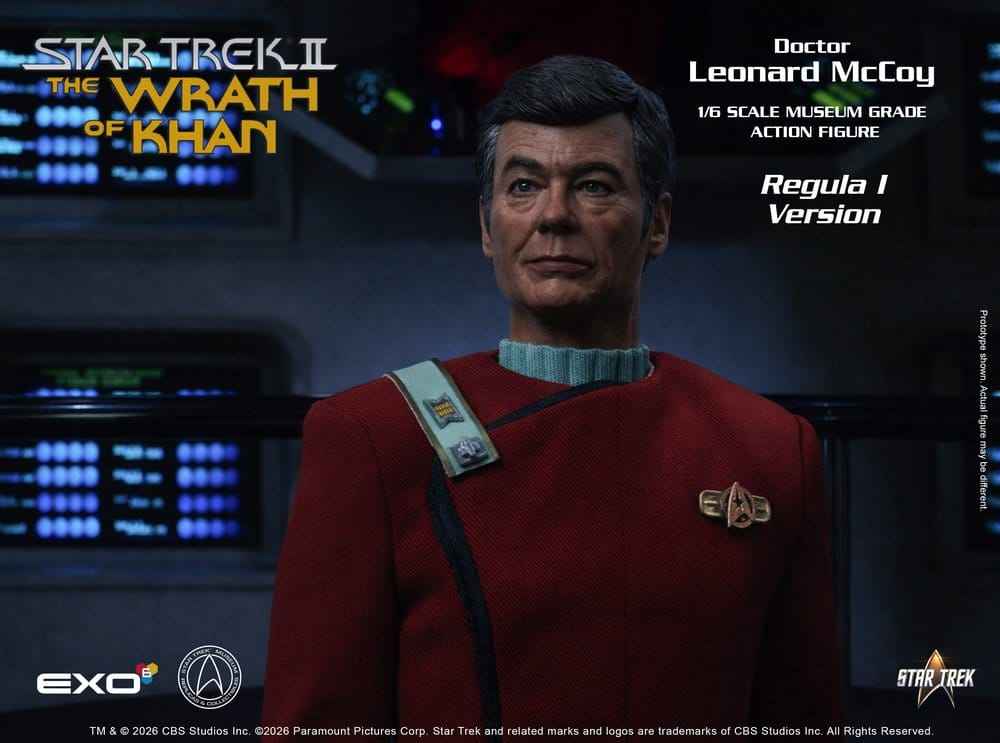 Star Trek II: The Wrath of Khan Actionfigur 1/6 Dr. Leonard McCoy Regula I-version 30 cm