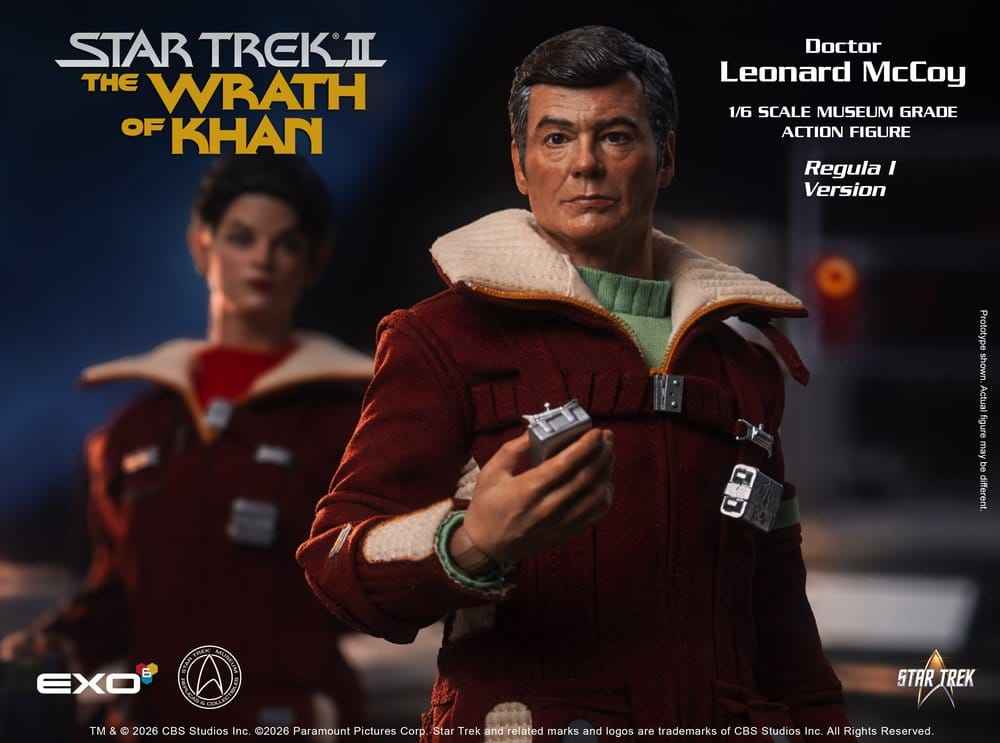 Star Trek II: The Wrath of Khan Actionfigur 1/6 Dr. Leonard McCoy Regula I-version 30 cm