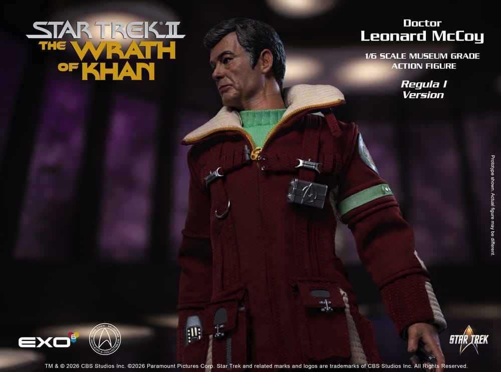 Star Trek II: The Wrath of Khan Actionfigur 1/6 Dr. Leonard McCoy Regula I-version 30 cm