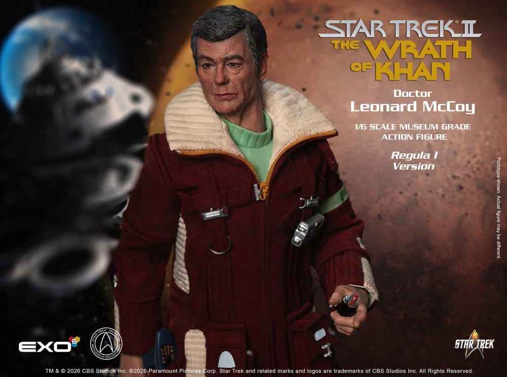 Star Trek II: The Wrath of Khan Actionfigur 1/6 Dr. Leonard McCoy Regula I-version 30 cm
