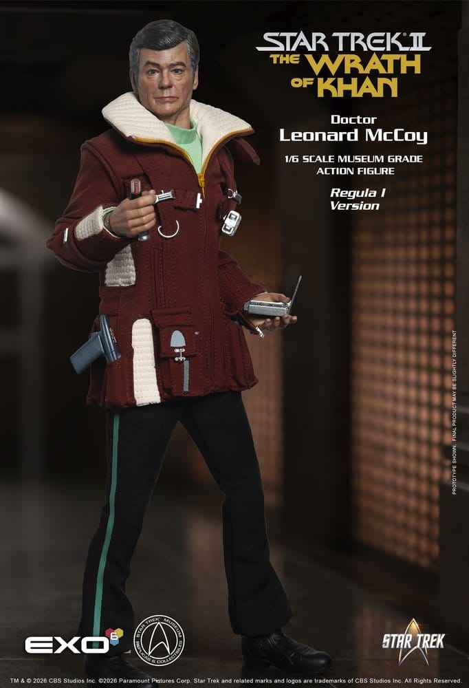 Star Trek II: The Wrath of Khan Actionfigur 1/6 Dr. Leonard McCoy Regula I-version 30 cm