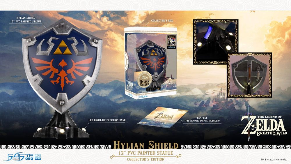 The Legend of Zelda Breath of the Wild PVC‑figur Hylian Shield Collector’s Edition 29 cm