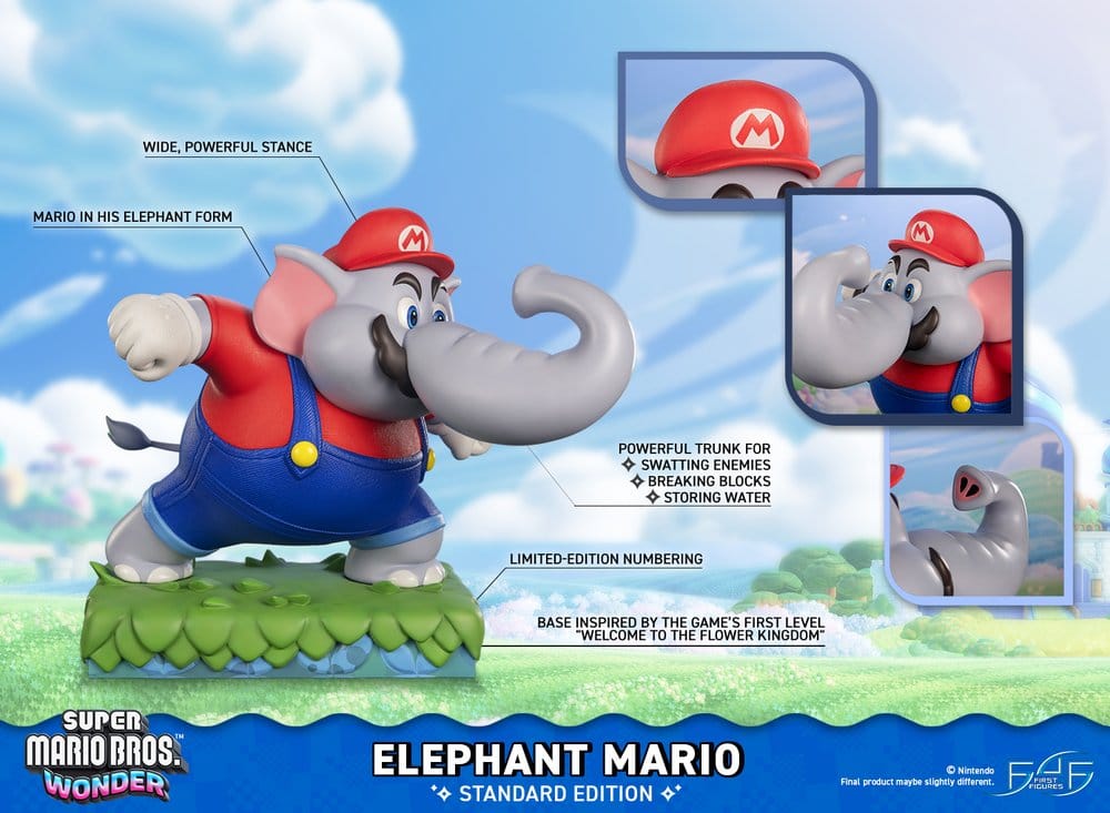 Super Mario Bros. Wonder Resinfigur Elephant Mario Standard Edition 43 cm