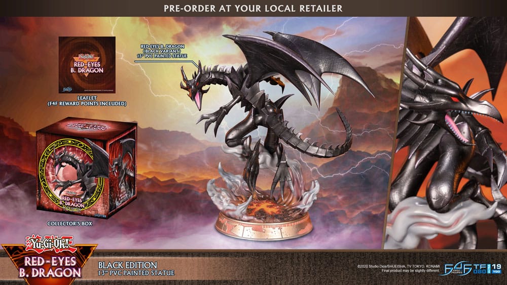 Yu-Gi-Oh! PVC Figur Red-Eyes B. Dragon Black Colour 33 cm
