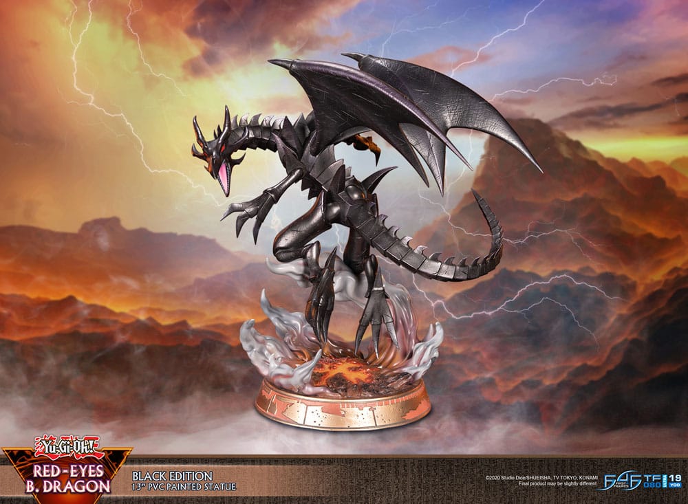 Yu-Gi-Oh! PVC-figur Red-Eyes B. Dragon svart färg 33 cm