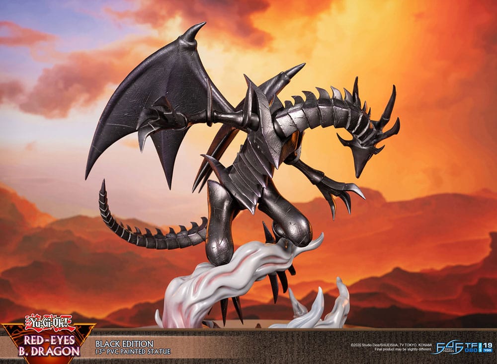 Yu-Gi-Oh! PVC-figur Red-Eyes B. Dragon svart färg 33 cm