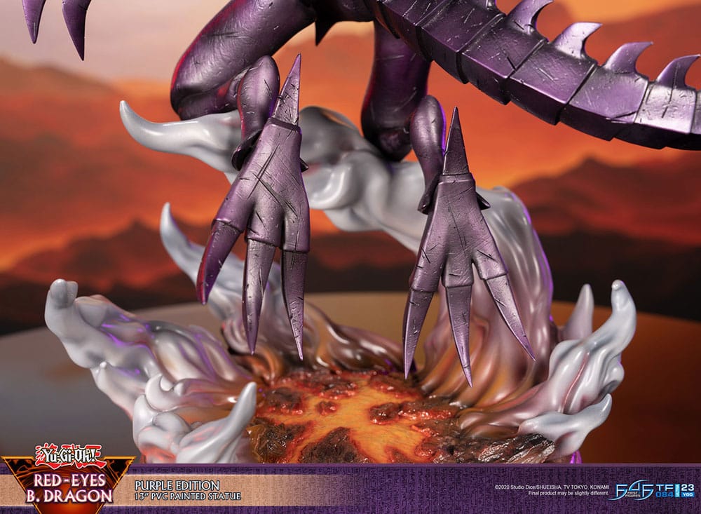 Yu-Gi-Oh! PVC-figur Red-Eyes B. Dragon lila färg 33 cm