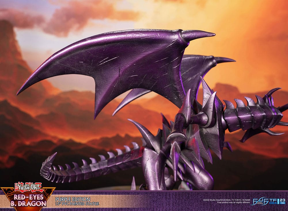 Yu-Gi-Oh! PVC-figur Red-Eyes B. Dragon lila färg 33 cm