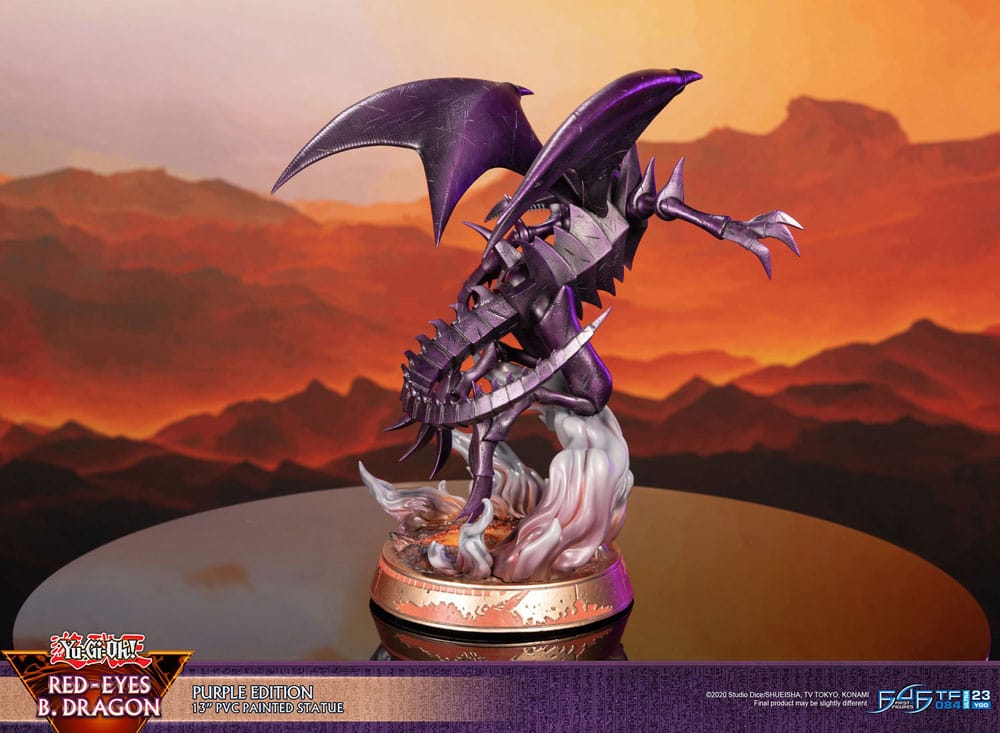 Yu-Gi-Oh! PVC-figur Red-Eyes B. Dragon lila färg 33 cm