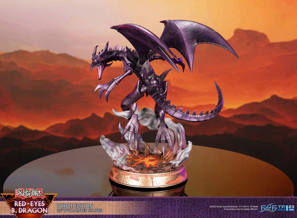 Yu-Gi-Oh! PVC-figur Red-Eyes B. Dragon lila färg 33 cm
