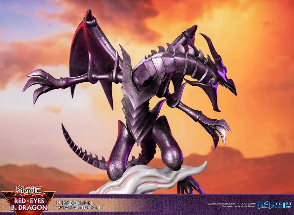 Yu-Gi-Oh! PVC-figur Red-Eyes B. Dragon lila färg 33 cm