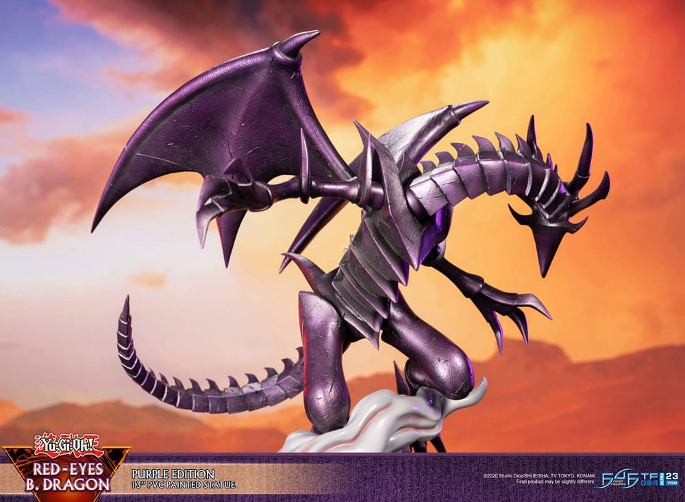 Yu-Gi-Oh! PVC-figur Red-Eyes B. Dragon lila färg 33 cm