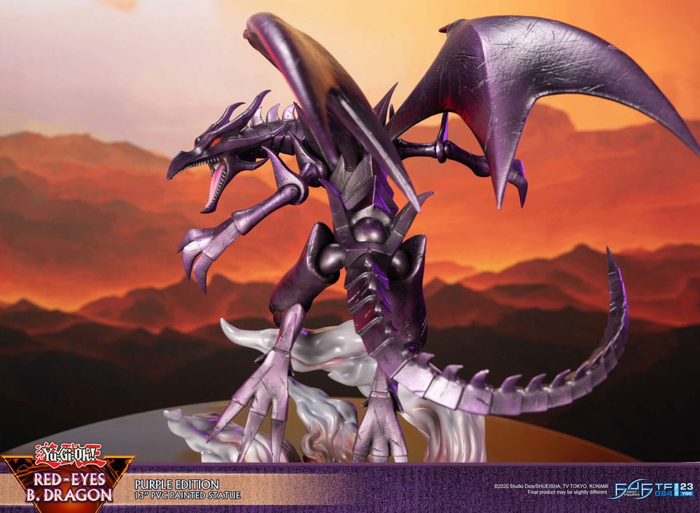 Yu-Gi-Oh! PVC-figur Red-Eyes B. Dragon lila färg 33 cm