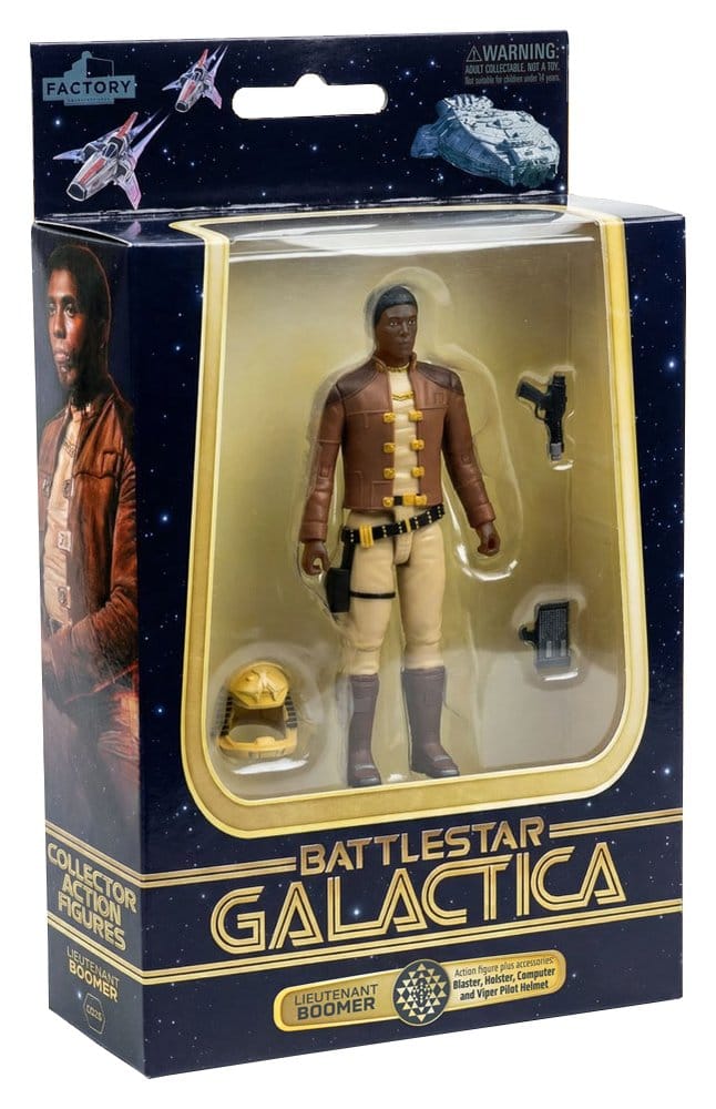 Battlestar Galactica Action Figure with Vehicle Colonial Viper Mk and Lieutenant Boomer