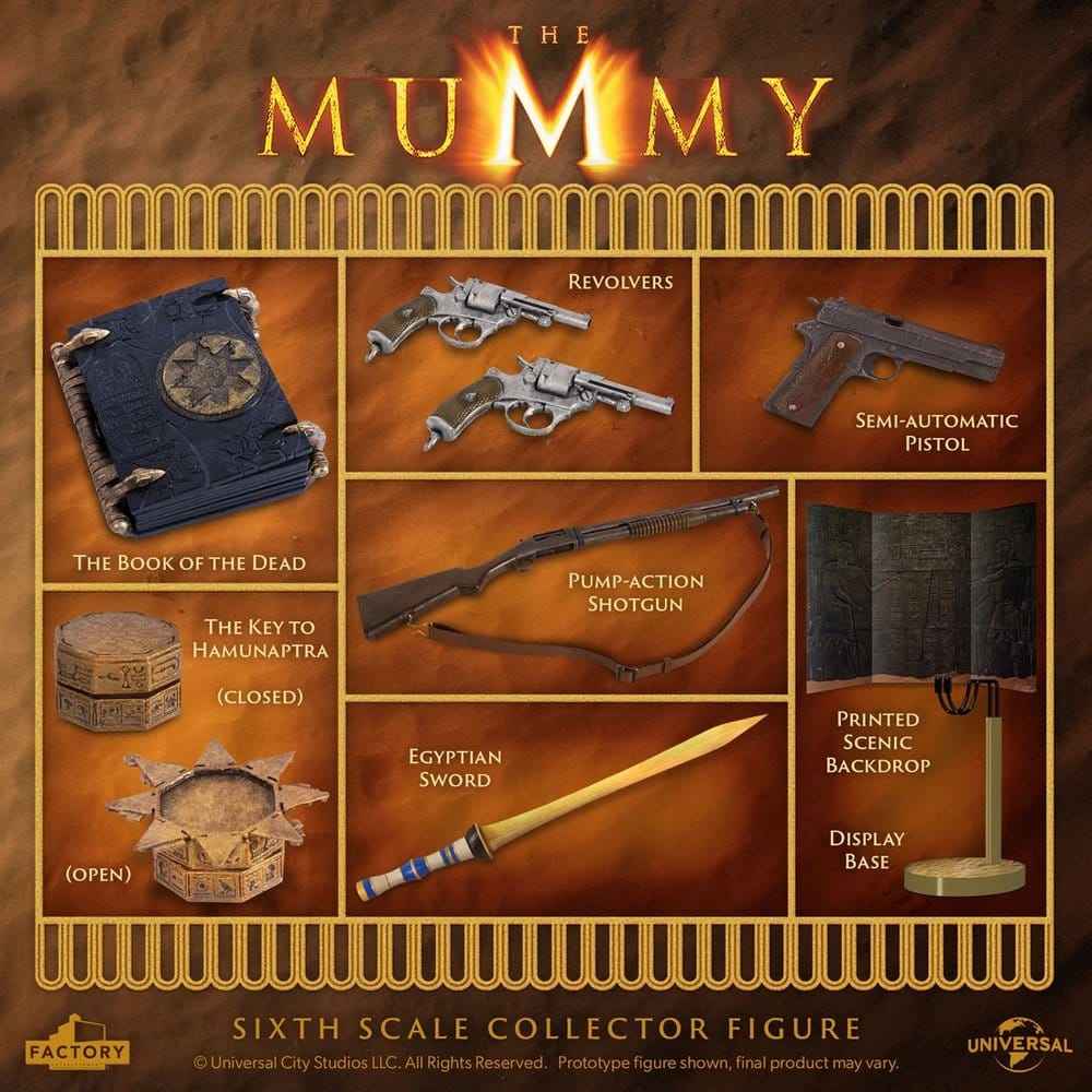 The Mummy Actionfigur 1/6 Rick O’Connell 30 cm – Detaljerad Samlarfigur med Tillbehör