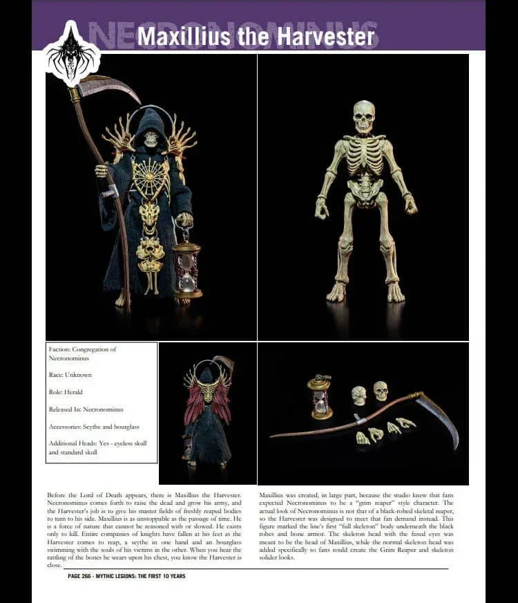 Mythic Legions: The First 10 Year Book Hardcover Four Horsemen Toy Design