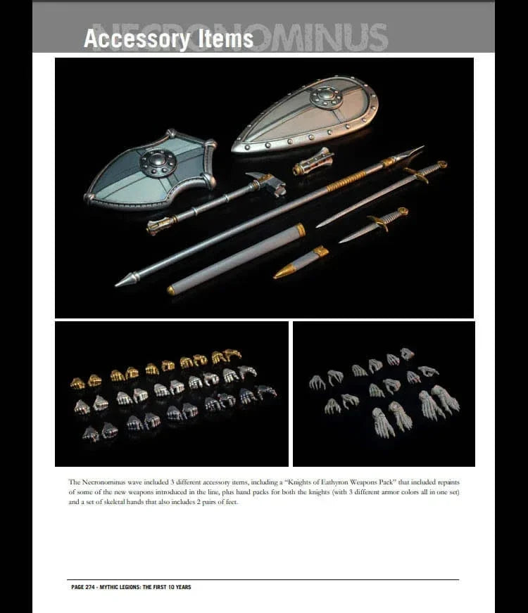 Mythic Legions: The First 10 Year Book Hardcover Four Horsemen Toy Design