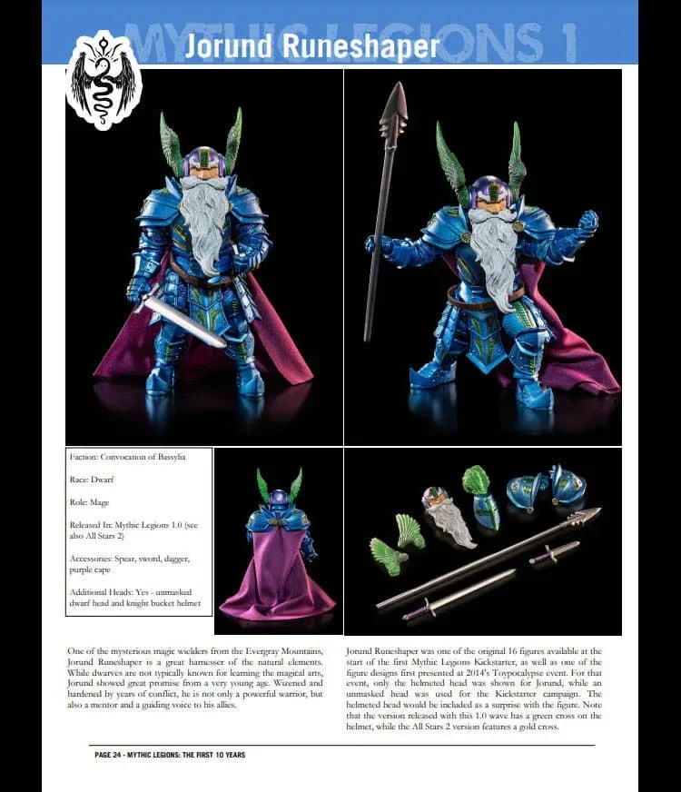 Mythic Legions: The First 10 Year Book Hardcover Four Horsemen Toy Design