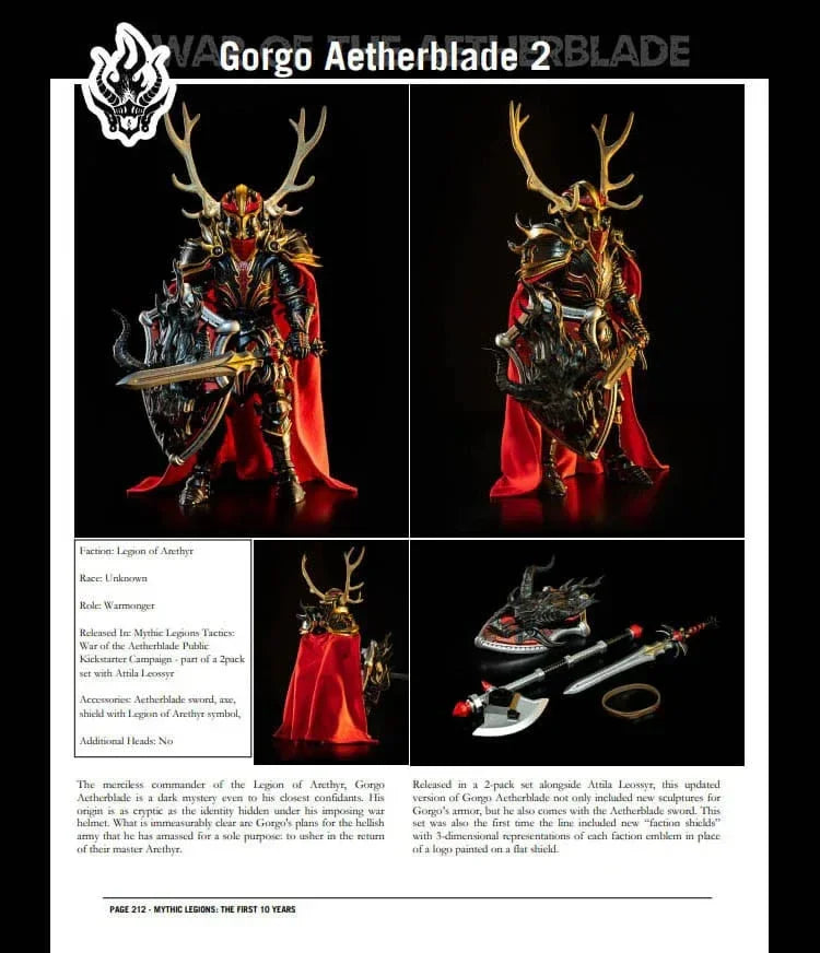 Mythic Legions: The First 10 Year Book Hardcover Four Horsemen Toy Design
