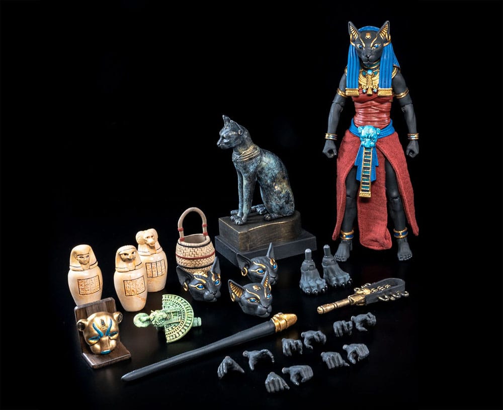 Figura Obscura Actionfigur Bastet Svart & Röd Four Horsemen Toy Design