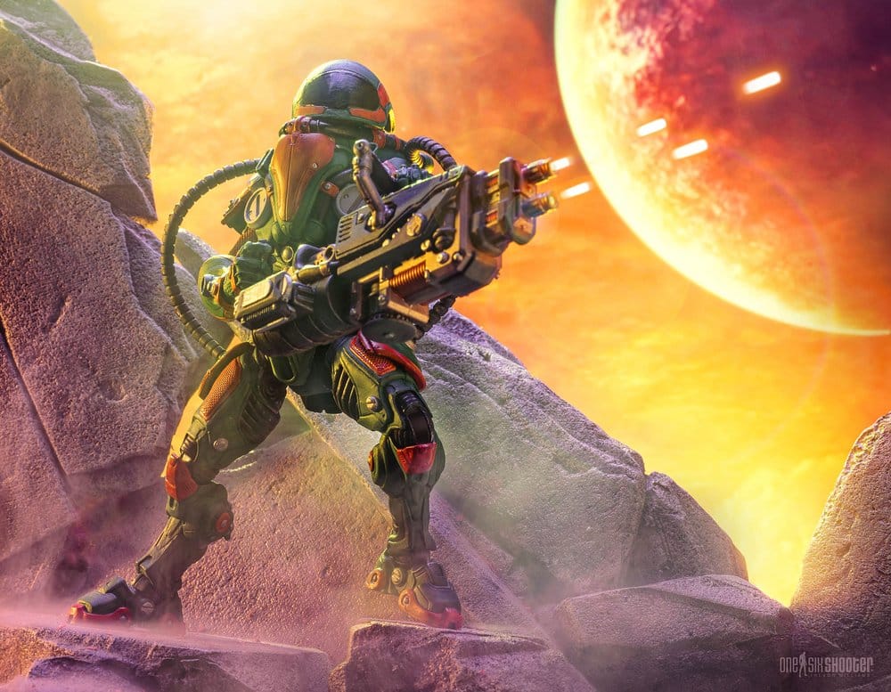 Cosmic Legions Actionfigur T.U.5.C.C. Heavy Gunner