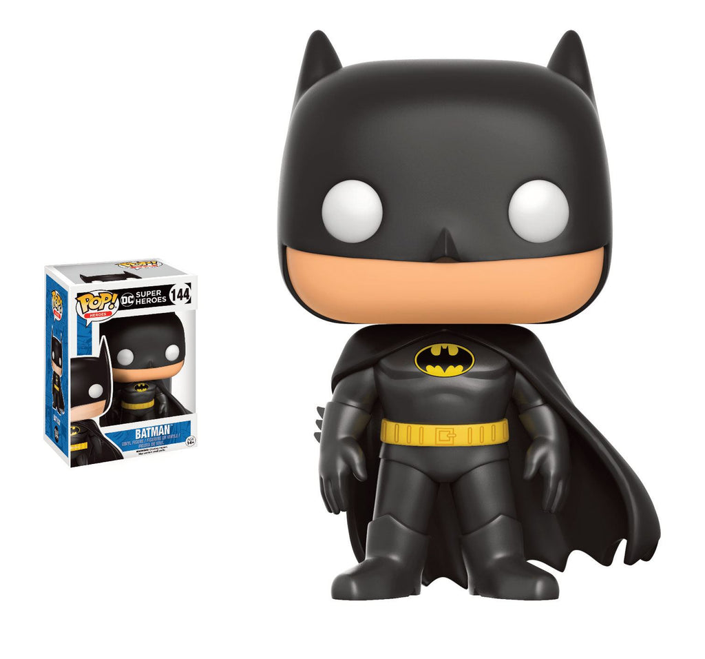 DC Comics POP Heroes Figur Classic Batman med Flödande Kappa 9 cm Funko