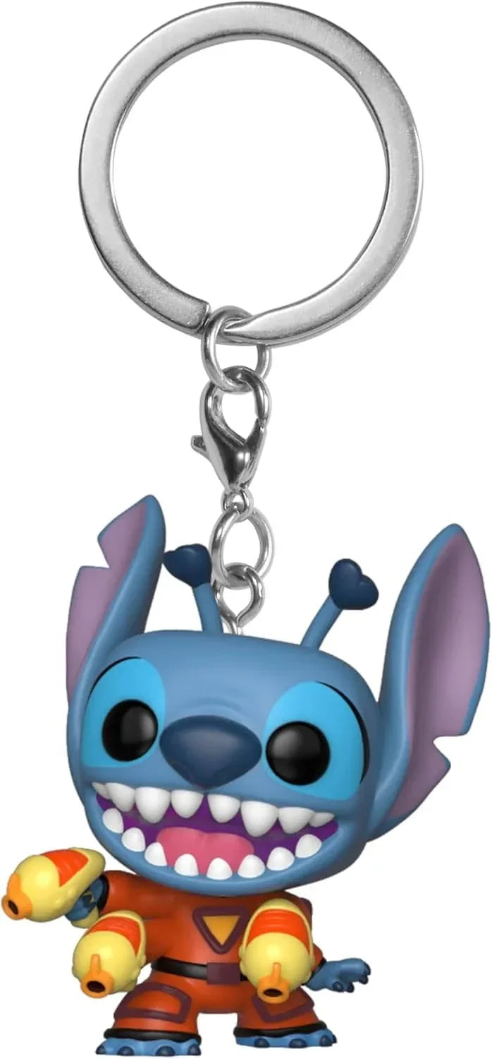 Lilo & Stitch POP! Vinyl Nyckelringar 4 cm Stitch med Blaster Display (12)