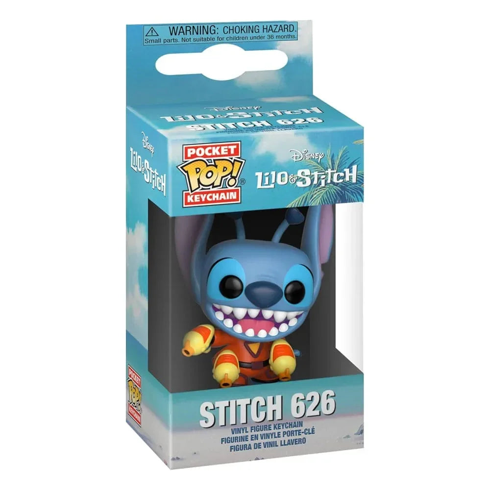 Lilo & Stitch POP! Vinyl Nyckelringar 4 cm Stitch med Blaster Display (12) Funko