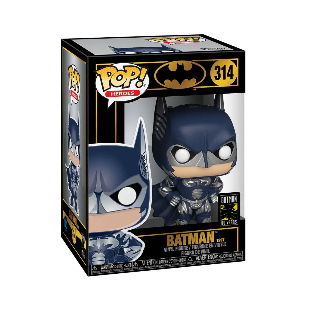 Batman 80th POP! Heroes Figur Batman (1997) 9 cm Funko