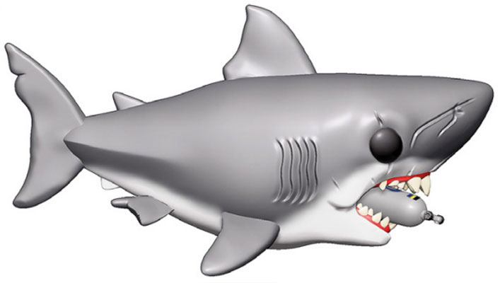 Jaws Oversized POP! Movies figur Jaws with Diving Tank 15 cm
