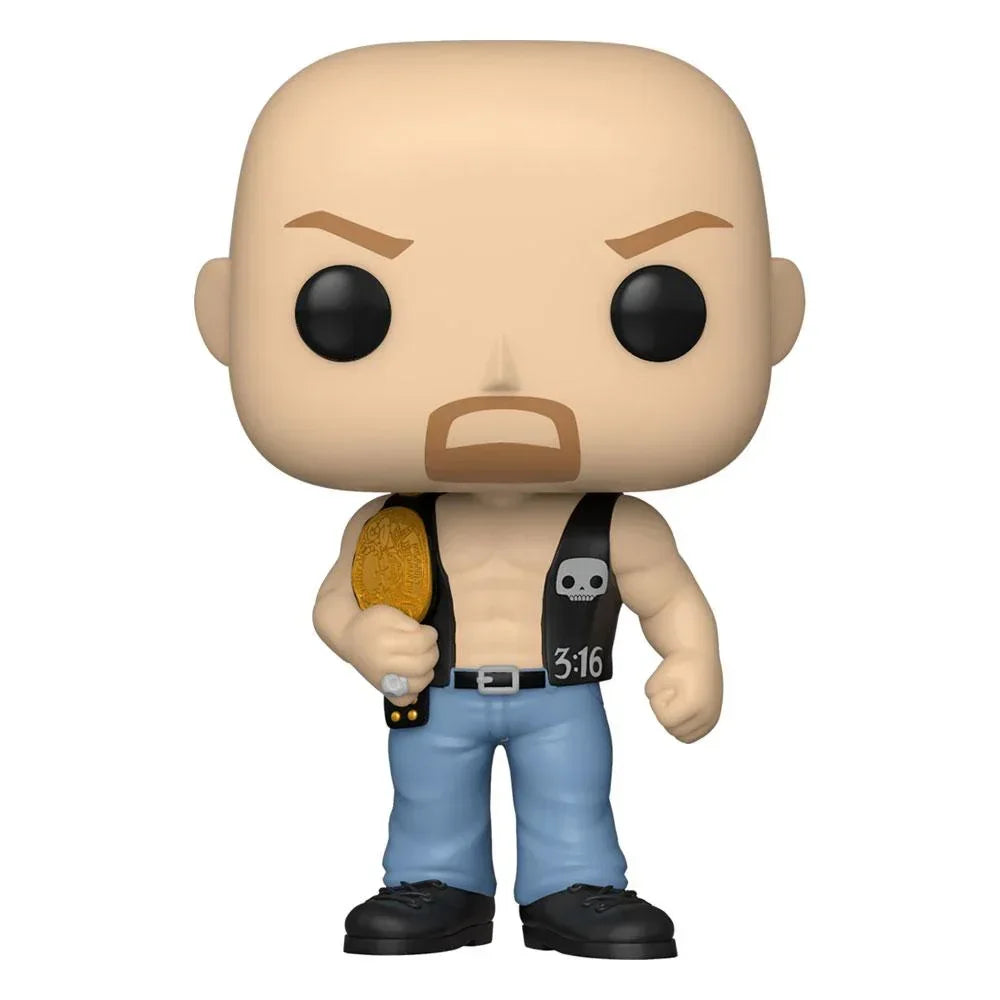 WWE POP! Vinyl Figur SC Steve Austin med Bälte - 9 cm Funko