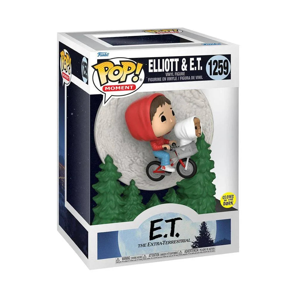 E.T. the Extra-Terrestrial POP! Moment Figur Elliot and ET Flying (GITD) 9 cm Funko