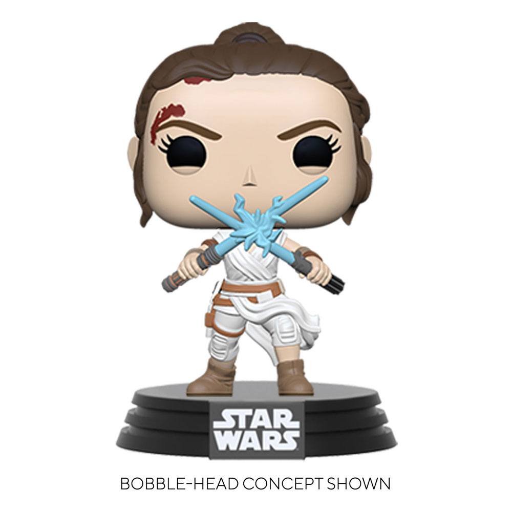 Star Wars Episode IX POP! Vinyl Figur Rey med 2 Ljussablar 9 cm Funko