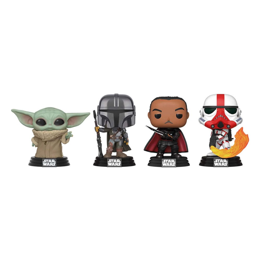 Star Wars POP! Movies Figur 4-Pack Mandalorian Holiday 9 cm Funko