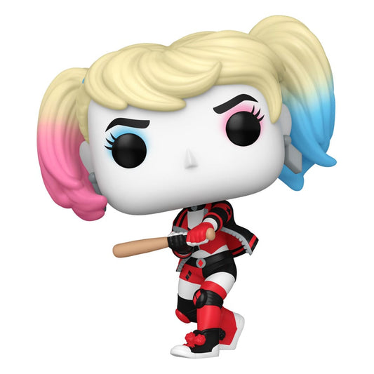 DC Comics: Harley Quinn Takeover POP Heroes Actionfigur Harley with Bat 9 cm