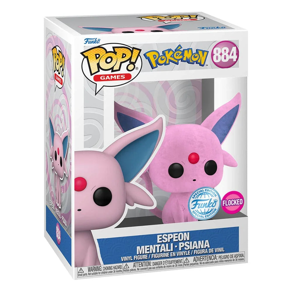Pokemon POP! Games Figur Flocked Espeon 9 cm – Samlarfigur från Funko Funko