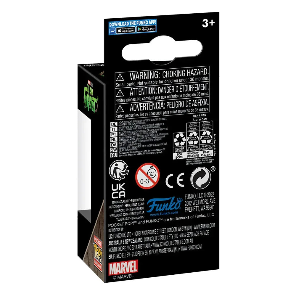 I Am Groot POP! Vinyl Nyckelrings 4 cm Groot med ostbollar Display (12) Funko