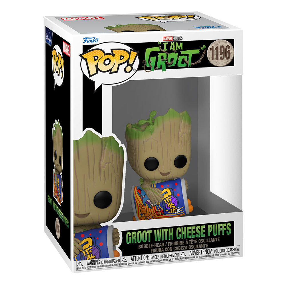 I Am Groot POP! Figur Groot w/Cheese Puffs 9 cm Funko