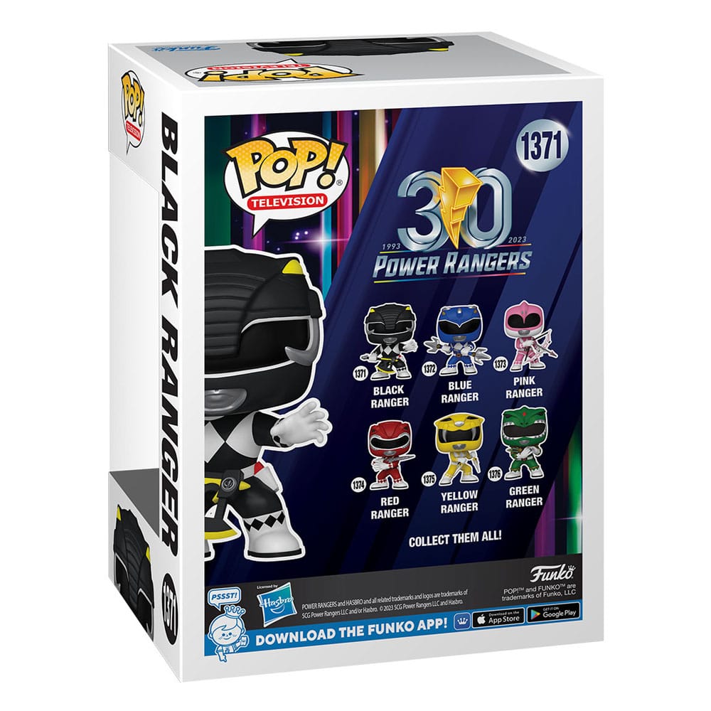 Power Rangers 30th POP! TV Vinyl Figur Black Ranger 9 cm Funko