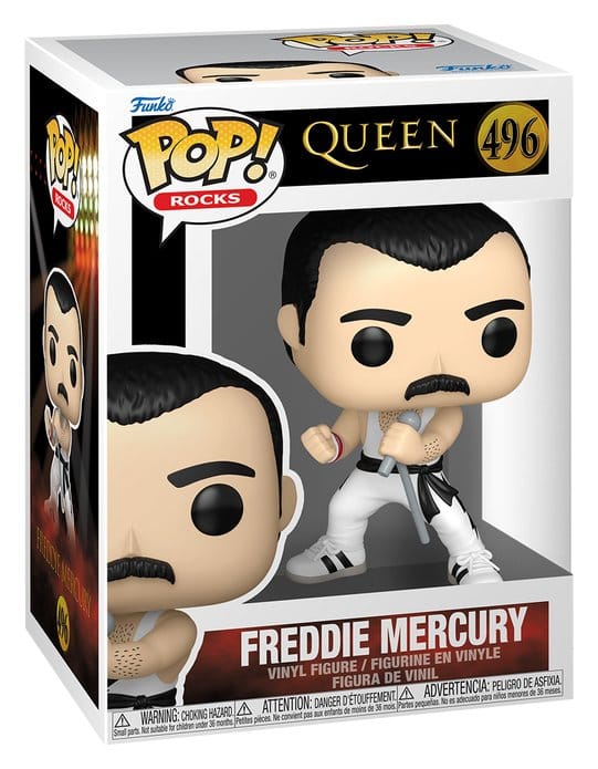 Queen POP! Rocks Figur Freddie Mercury (white singlet) 9 cm
