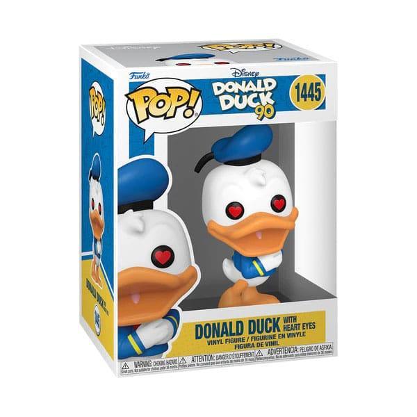 Disney 90-årsjubileum POP Figur Donald Duck (Hjärta Ögon) 9 cm Funko