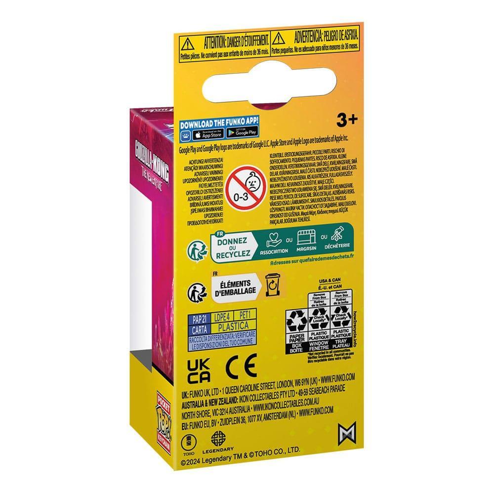 Godzilla vs. Kong 2 POP! Vinyl Nyckelrings - 4 cm Godzilla Display (12) Funko